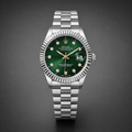 Rolex Datejust Green Sunburst Dial Men's Stainless Steel Watch | Luxury Dress Watch