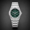 HUBLOT Green Skeleton Dial Men's Stainless Steel Watch | Luxury Chronograph Style