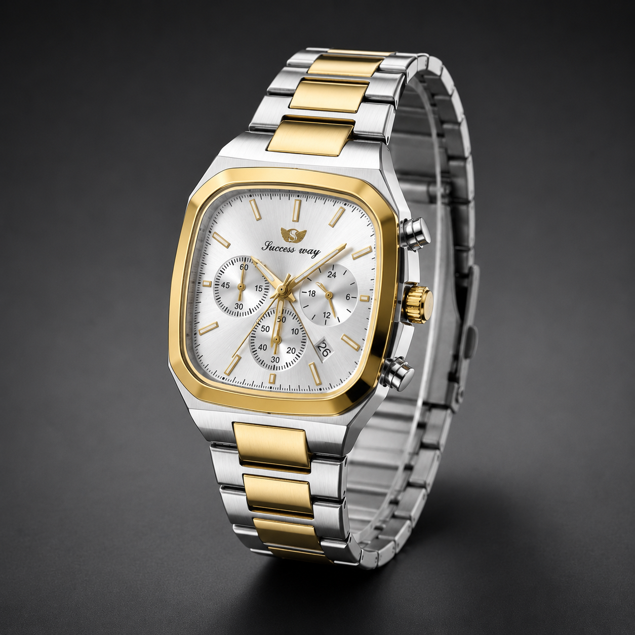Success Way Two-Tone Men's Quartz Watch | Premium Stainless Steel