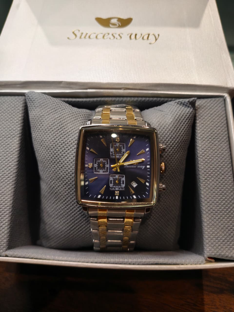 Success Way Blue Dial Men's Watch | Luxury Two-Tone Watch